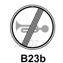 B23b - Konec zákazu zvukových výstražných znamení
