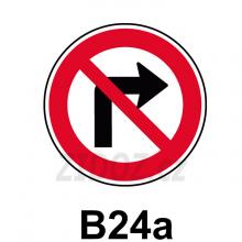 B24a - Zákaz odbočování vpravo