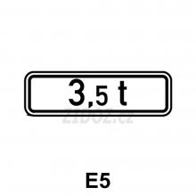 E05 - Celková hmotnost