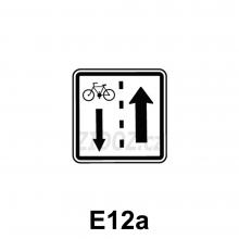 E12a - Jízda cyklistů v protisměru