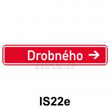 IS22e - Označení názvu ulice