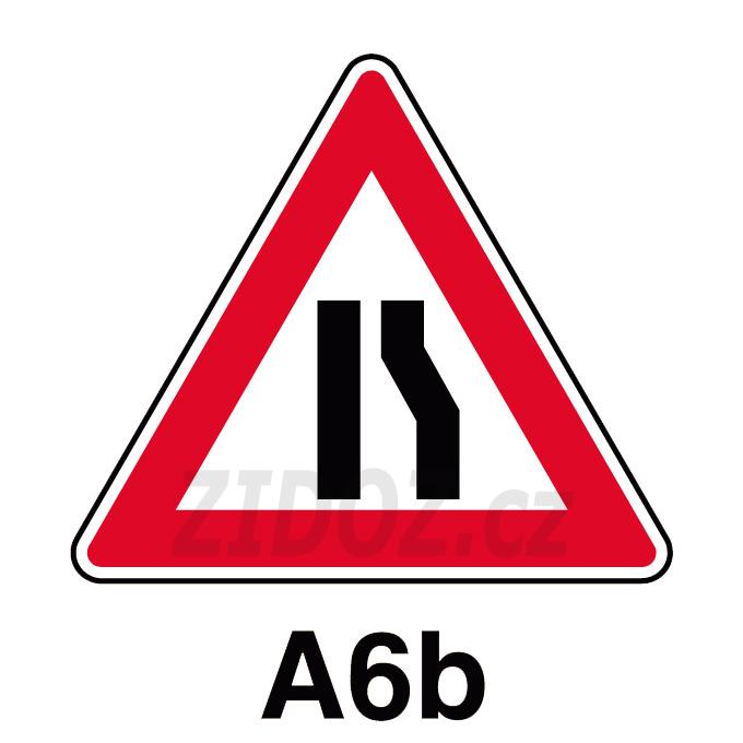 A06b - Zúžená vozovka (zjedné strany)