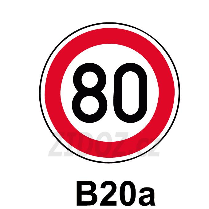 B20a - Nejvyšší povolená rychlost