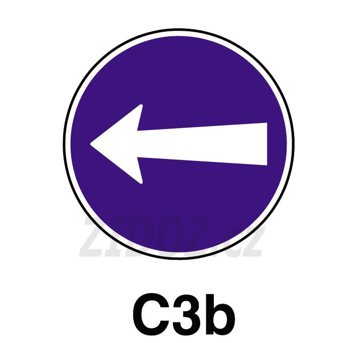 C03b - Přikázaný směr jízdy zde vlevo