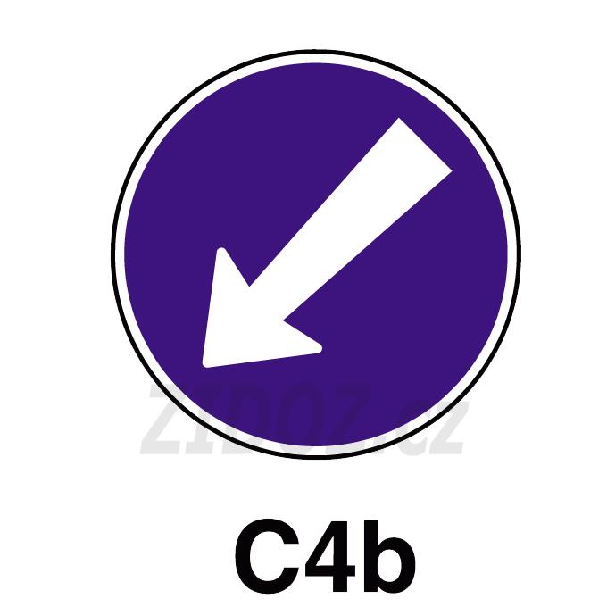 C04b - Přikázaný směr objíždění vlevo