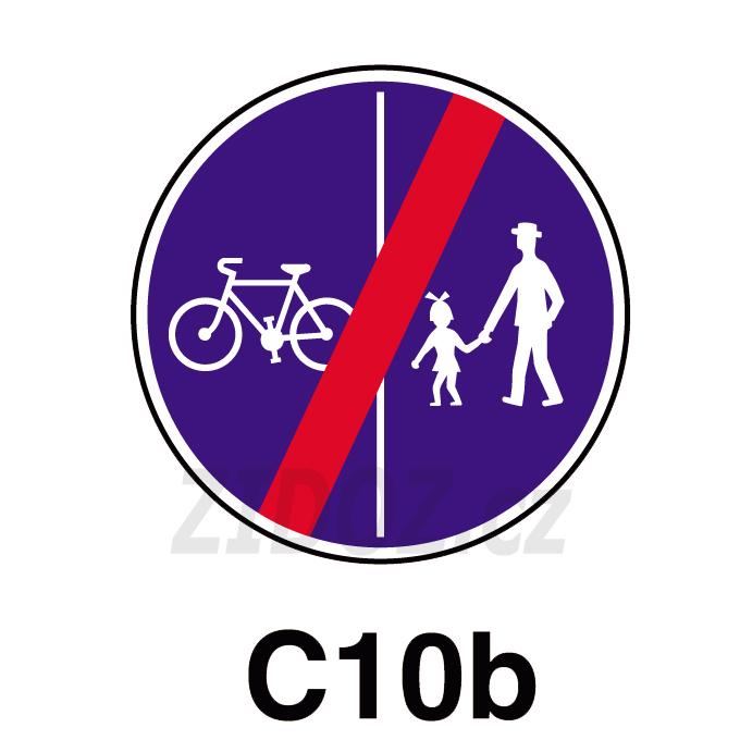C10b - Konec stezky pro chodce a cyklisty C10b - Konec stezky pro chodce a cyklisty