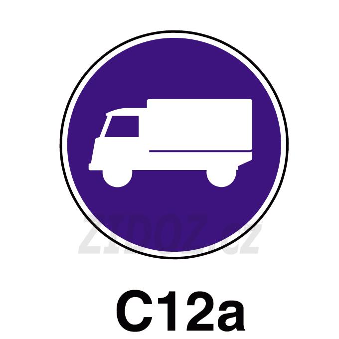 C12a - Přikázaný jízdní pruh