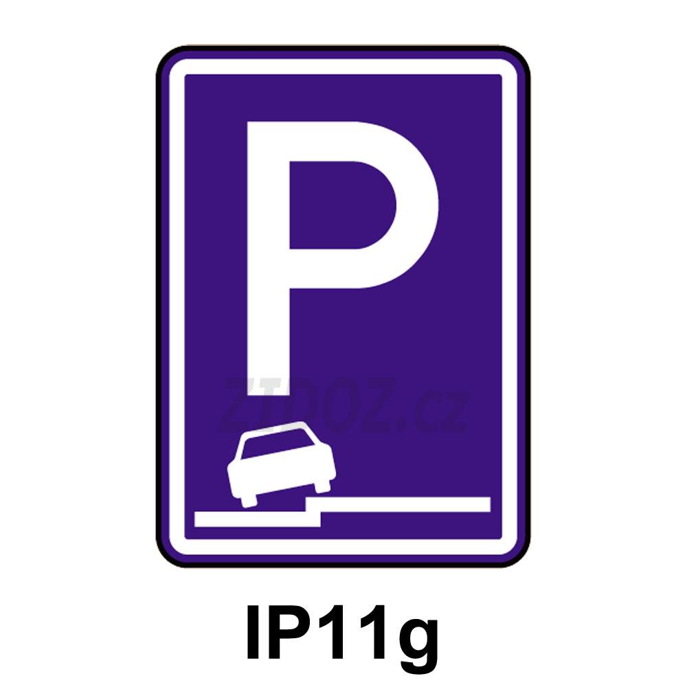 IP11g - Parkoviště (částečné stání na chodníku podélné)