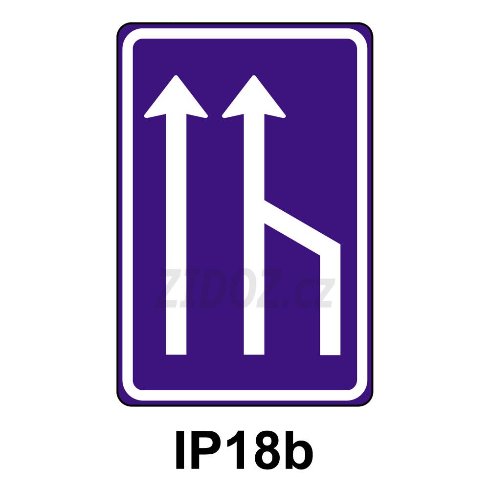 IP18b - Snížení počtu jízdních pruhů