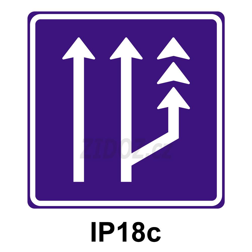 IP18c - Jízdní pruh pro pomalá vozidla