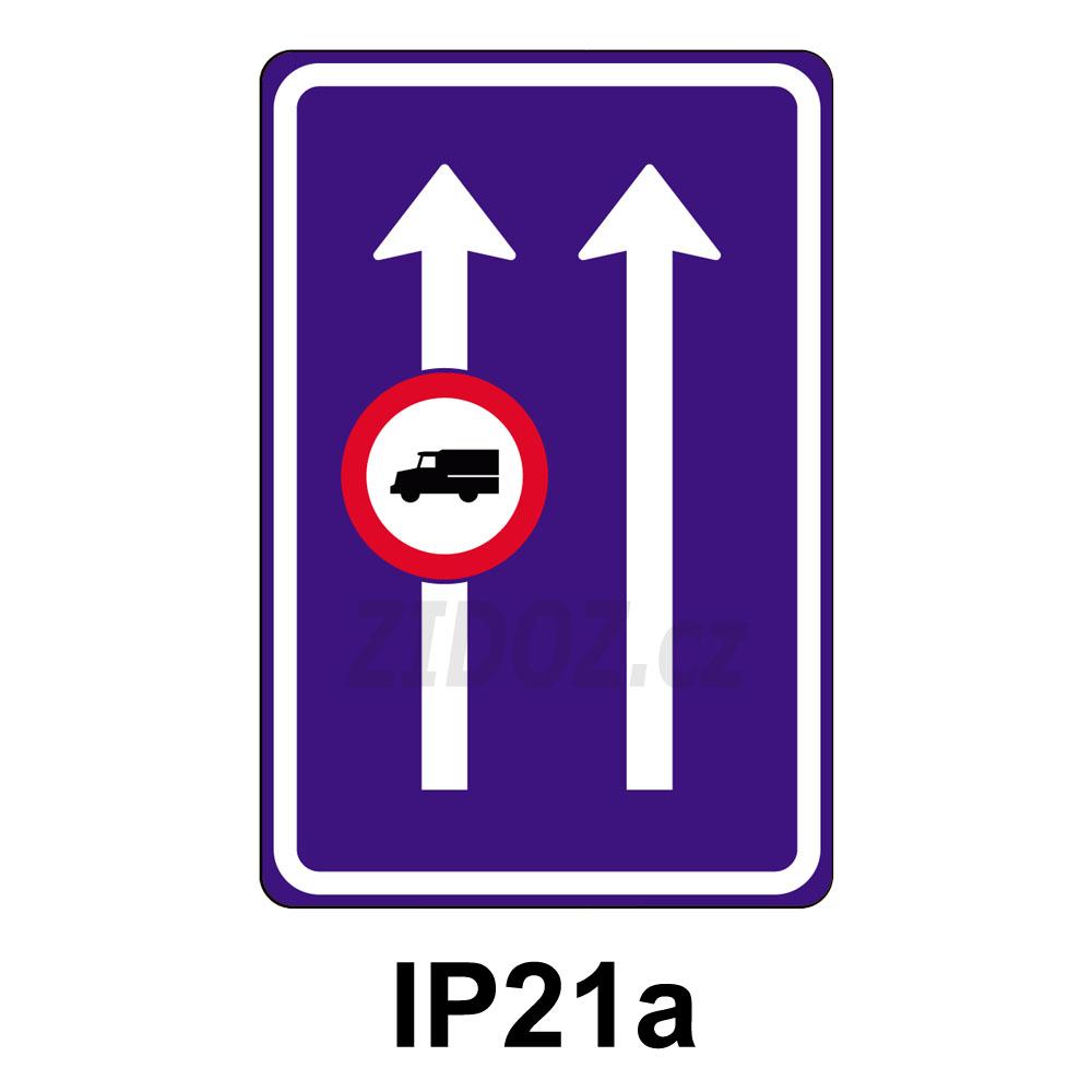 IP21a - Omezení v jízdním pruhu