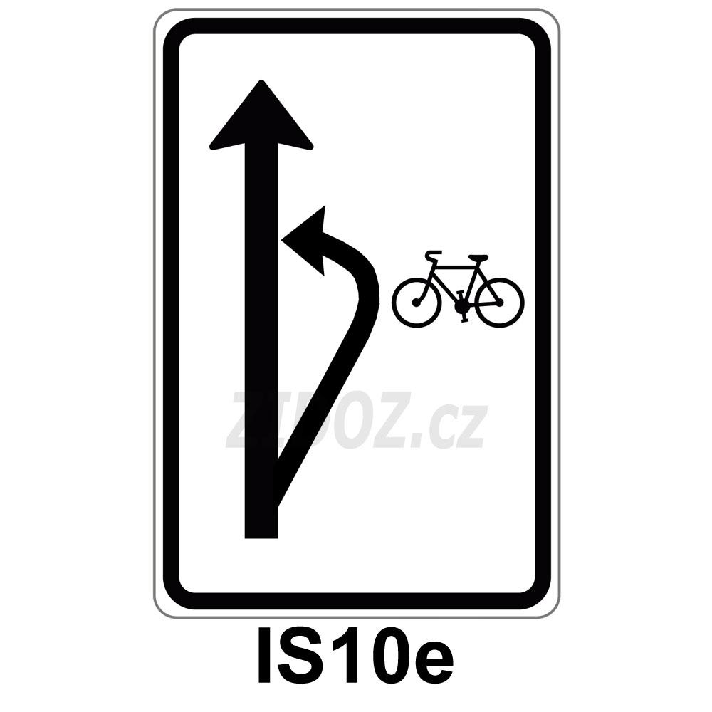 IS10e - Návěst doporučeného způsobu odbočení cyklistů vlevo