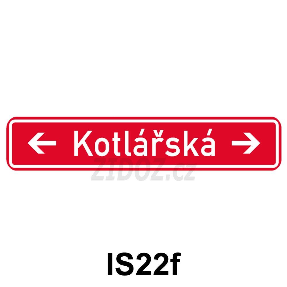 IS22f - Označení názvu ulice